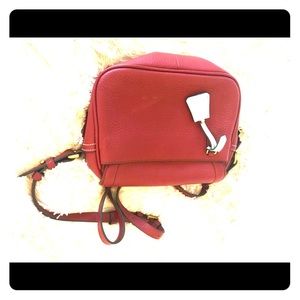 JCrew crossbody  with flap red nwot.